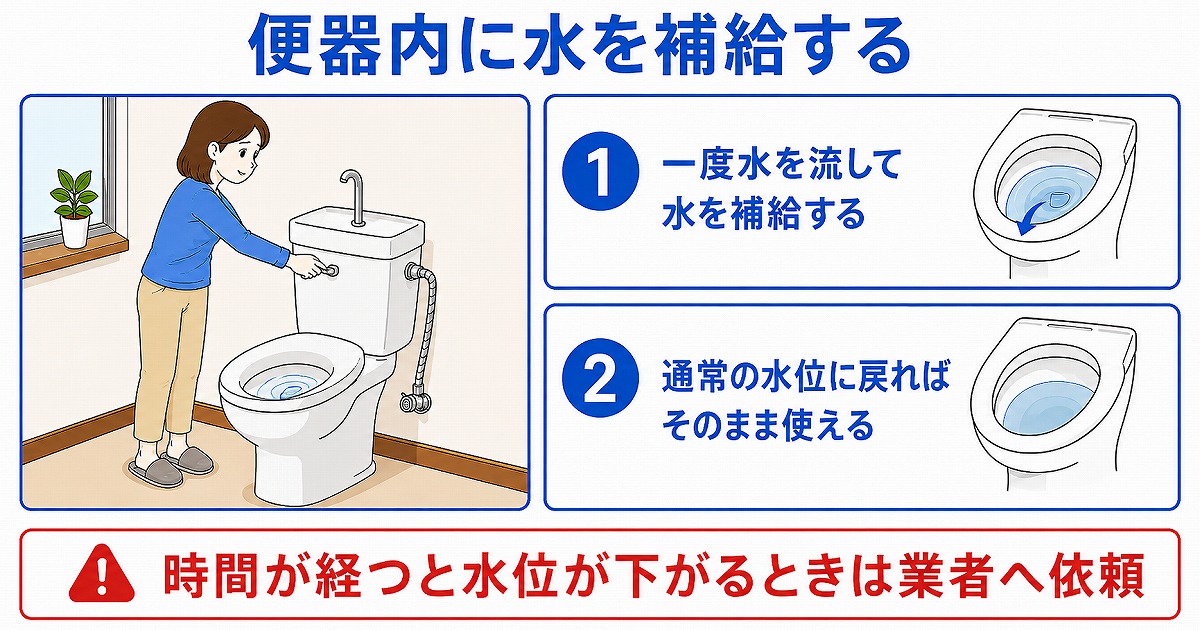 便器内に水を補給する
