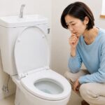 トイレの水がたまらないことで悩んでいる女性