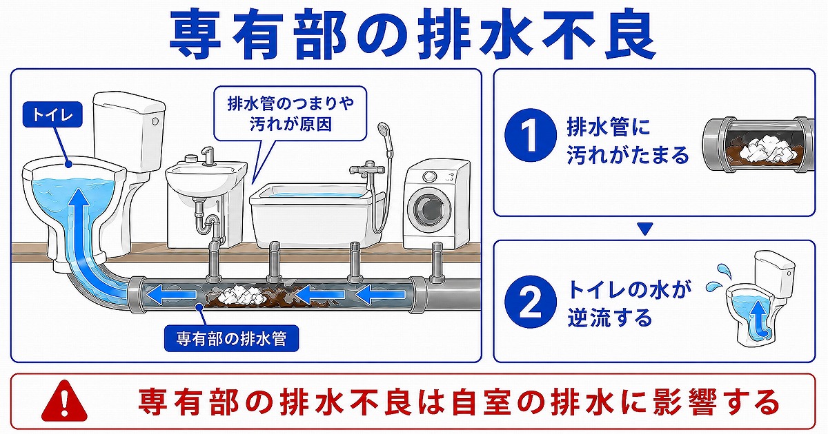 専有部の排水不良