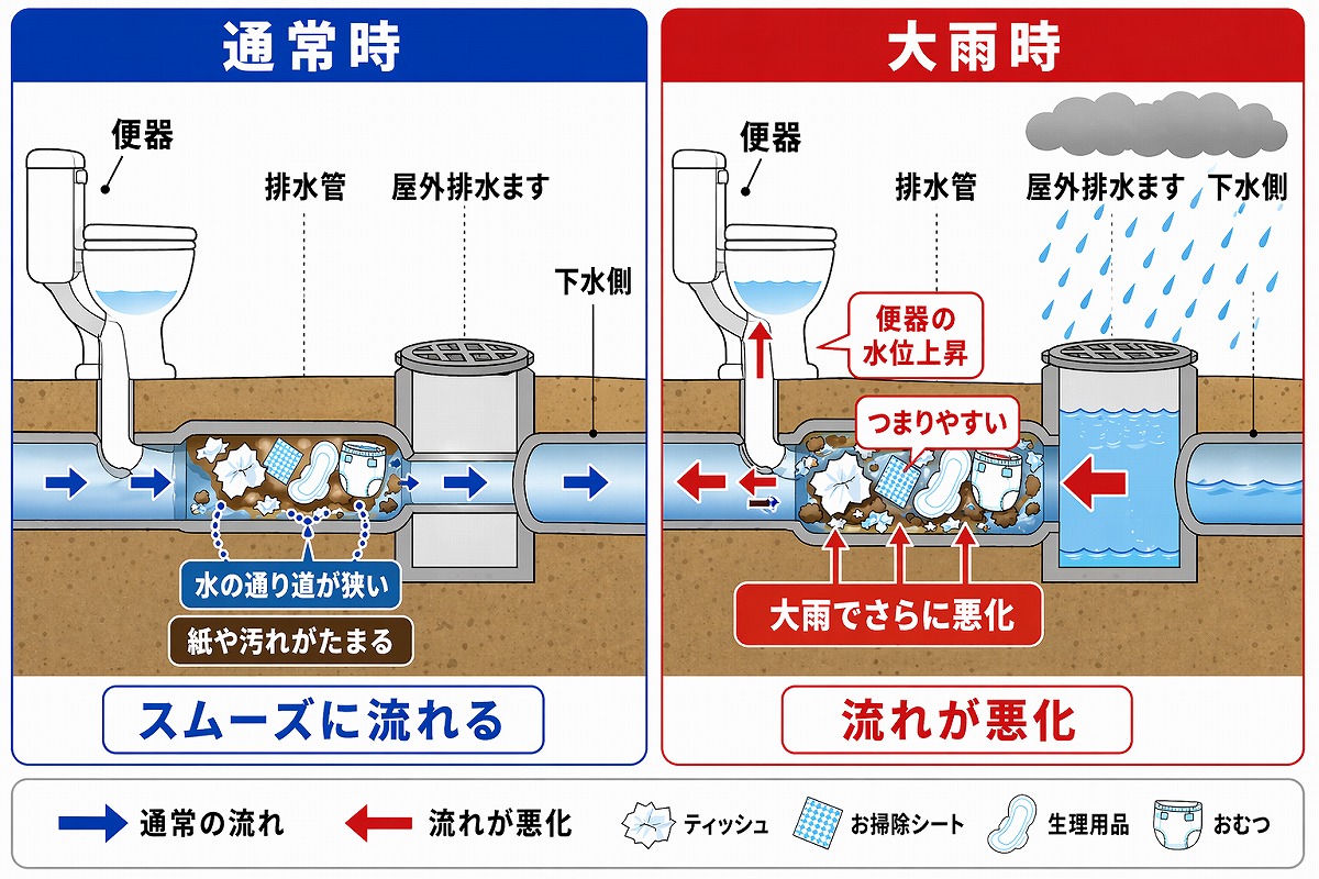 異物が詰まっている図解
