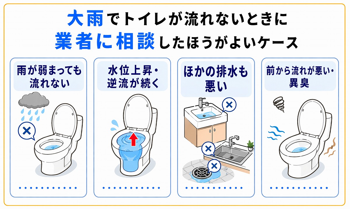 業者に相談した方がよいケースの図解