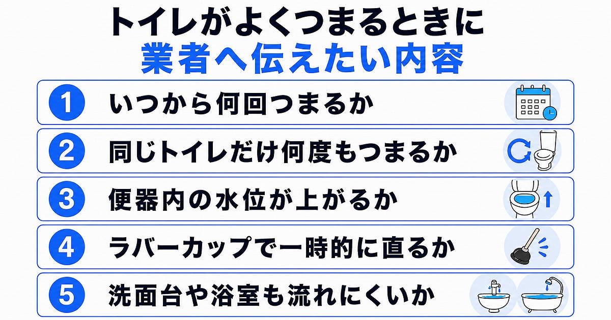トイレがよくつまる症状を業者へ相談