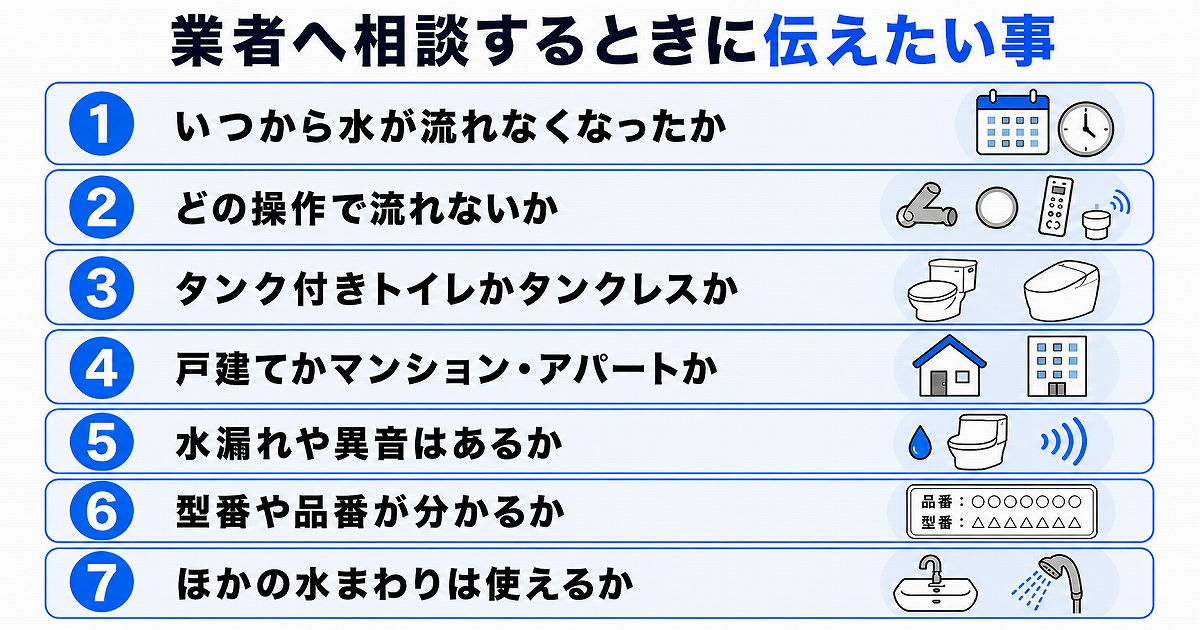 業者へ相談するときに伝えたいこと