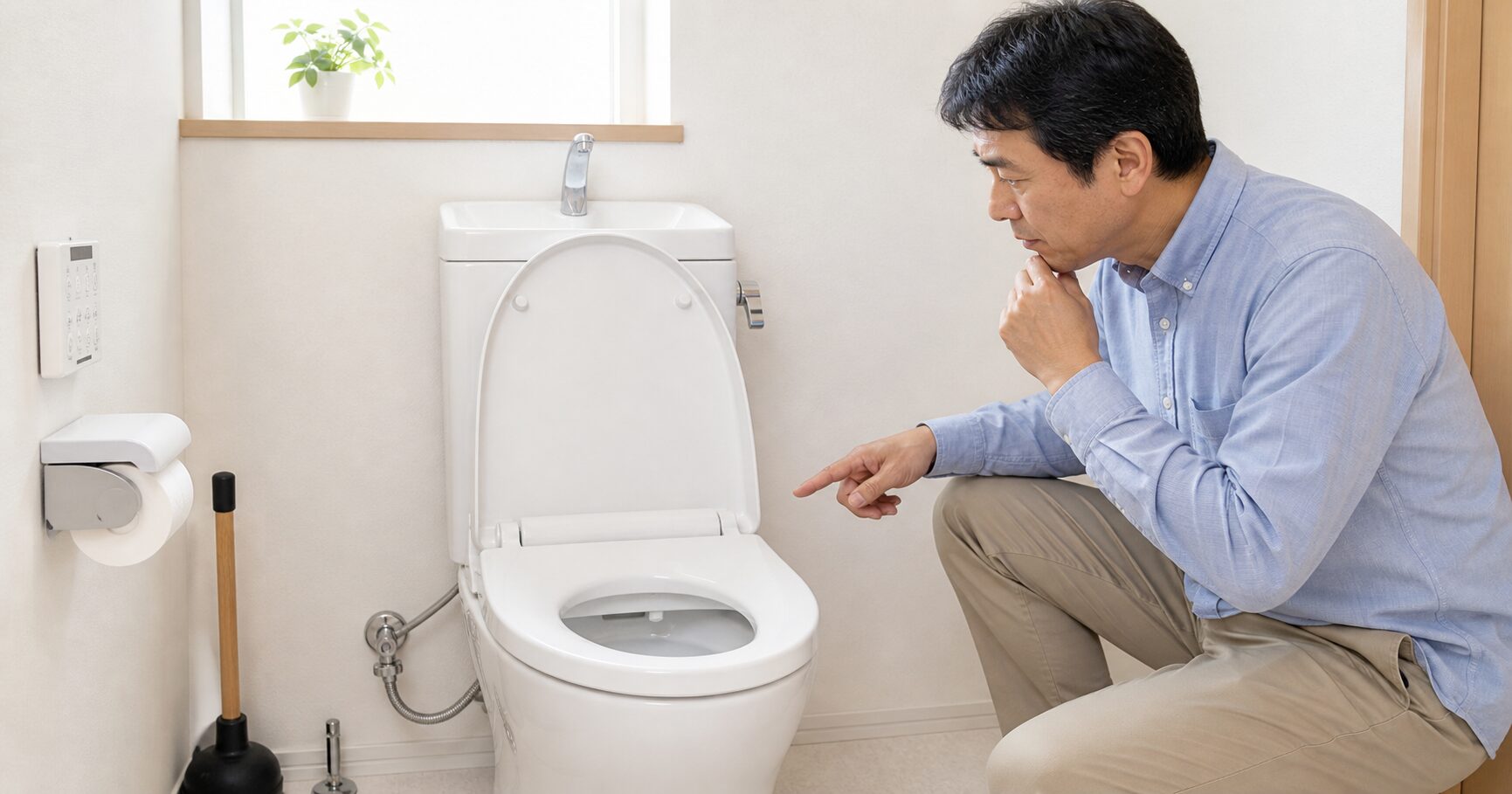 タンク付きトイレで水が流れないときの対処法