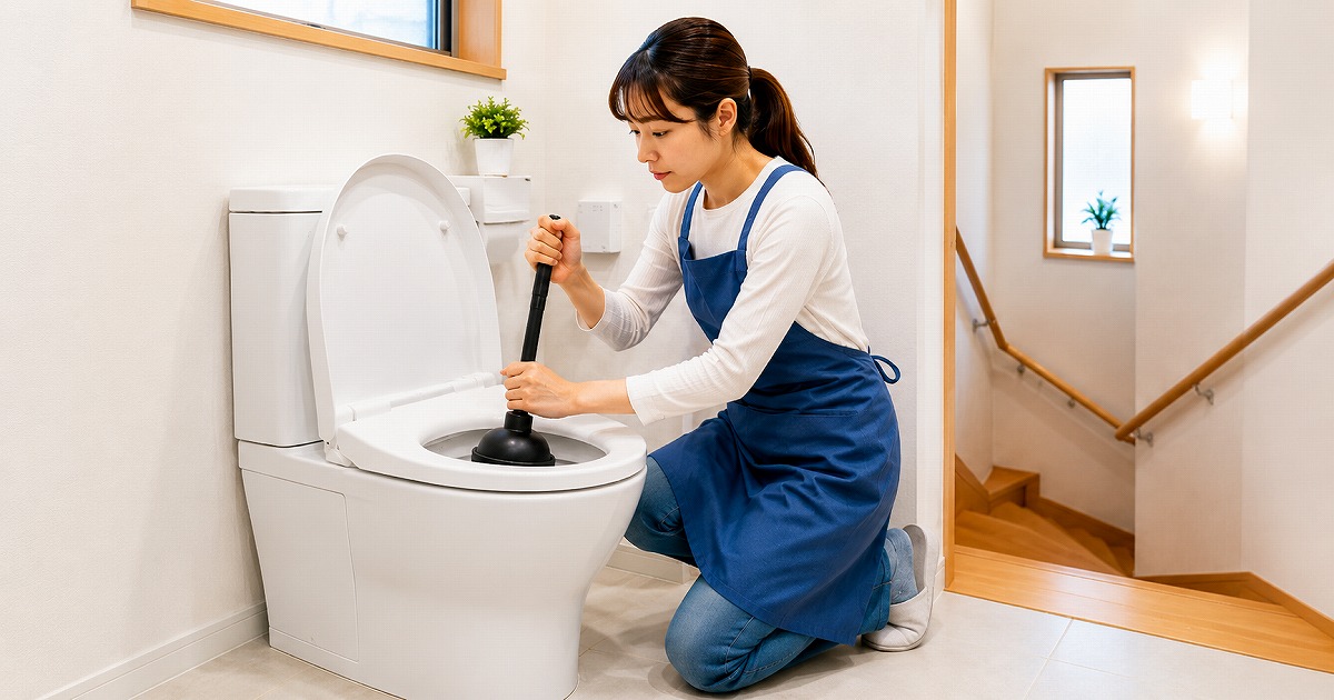 二階のトイレがつまったときの対処法