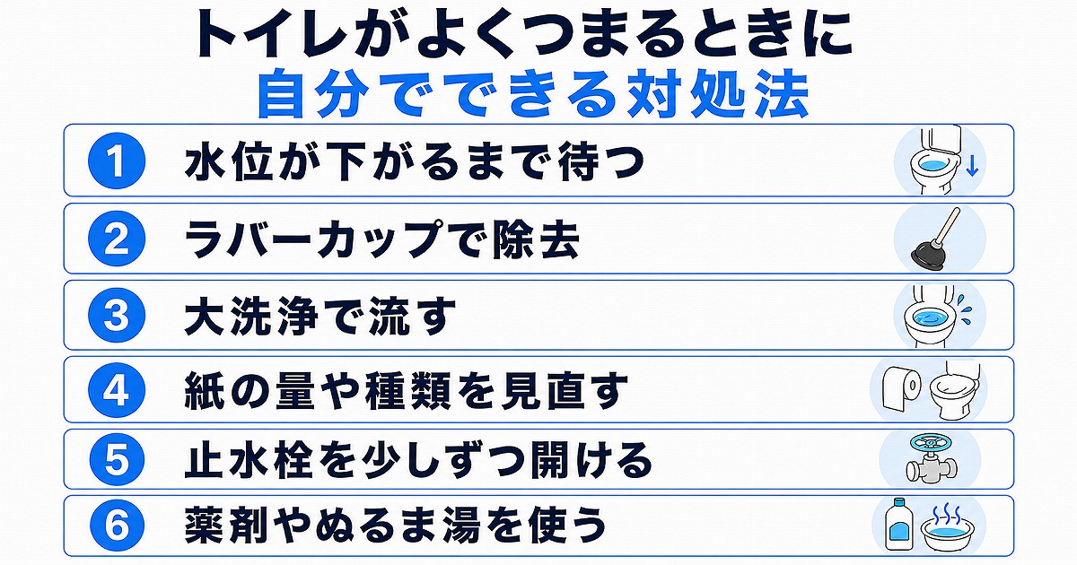 トイレがよくつまるときに自分でできる対処法
