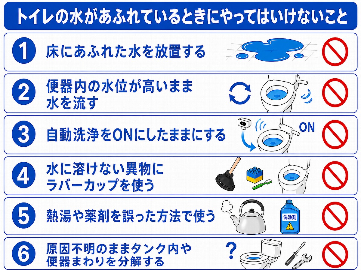 やってはいけない行動