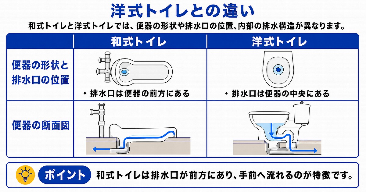洋式トイレとの違い