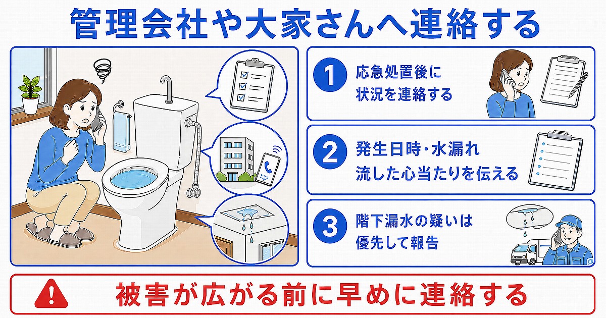 管理会社や大家さんへ連絡する