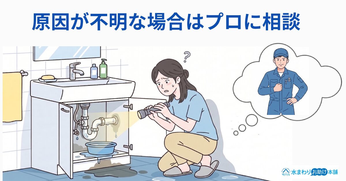 原因が不明な場合はプロに相談