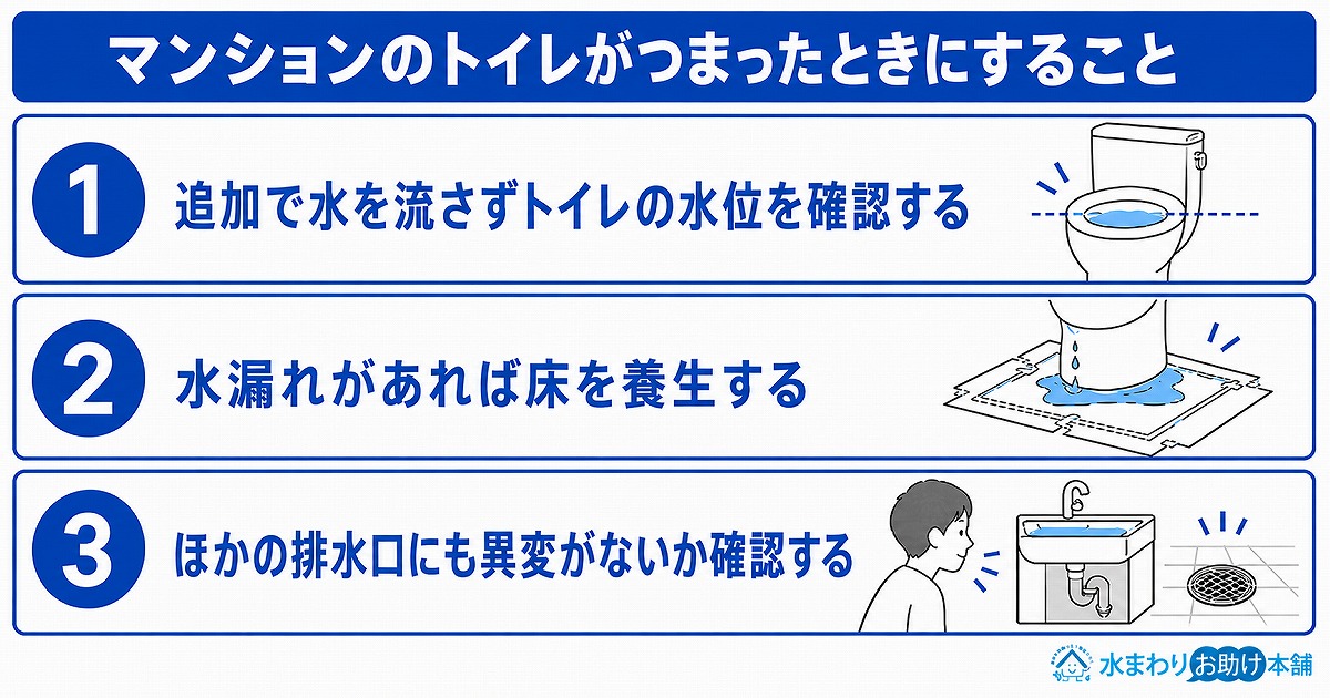 マンションのトイレがつまったときにすること